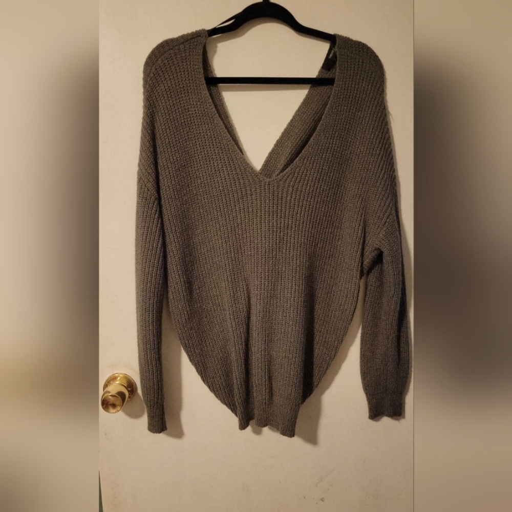Grey knit sweater